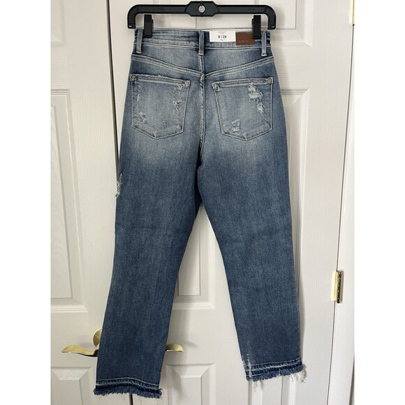 Judy Blue Straight Leg Distressed Jeans Women 0/24 New - Picture 7 of 10